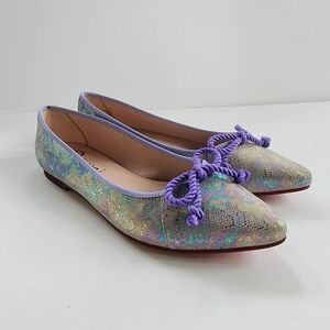 Anthopologie Bisue Ballerina Rope Bow Flats